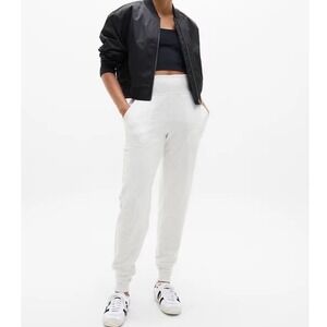 Athleta Coaster Luxe Joggers L Fog Heather Gray Pull On With Pockets